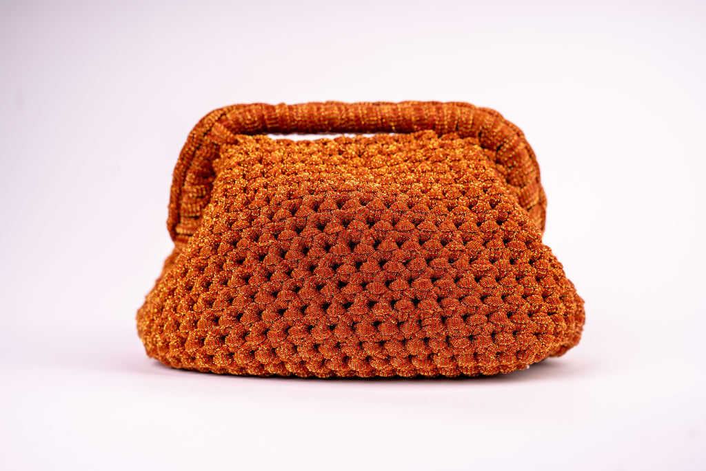 Borsa Lurex Arancione