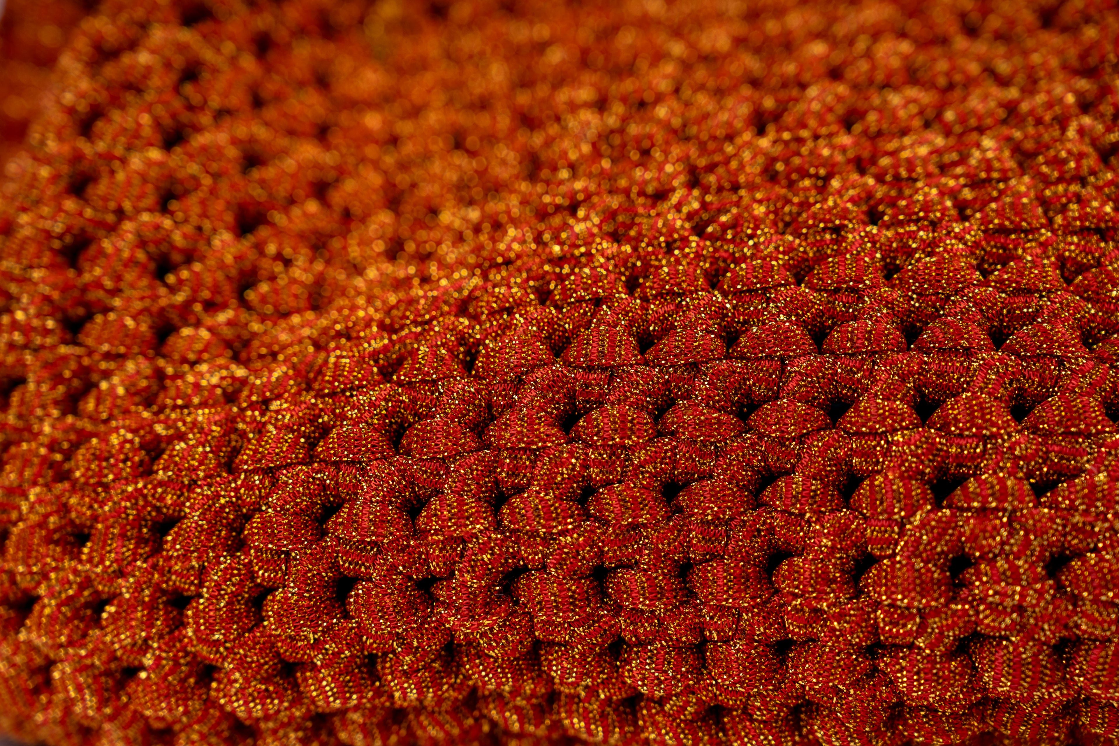 Borsa Lurex Arancione